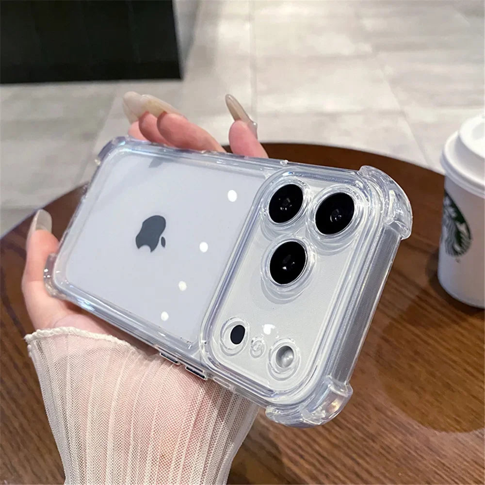 Clear Acrylic iPhone Case – Shockproof Bumper Cover for iPhone 17, 16, 15, 14, 13, 12 & 11 Pro Max