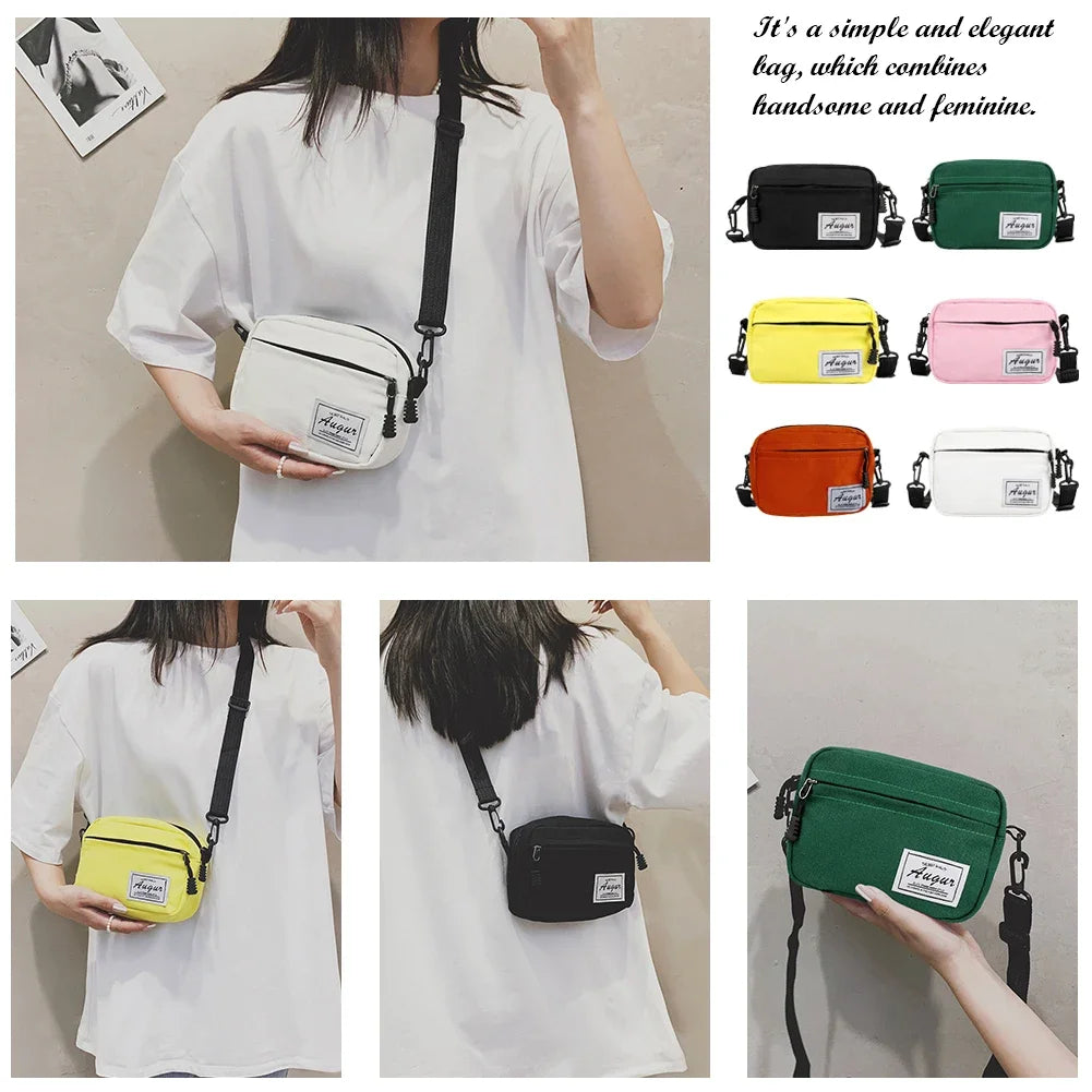 Fashion Women Canvas Patchwork Crossbody Shoulder Messenger Bag Casual Ladies Mini Handbags Purse Phone Bags Wallet Women'S Bag