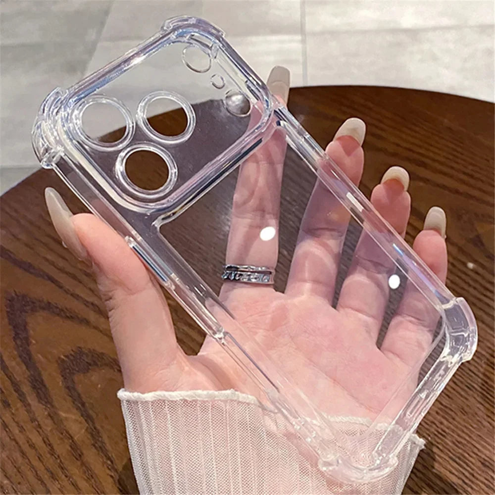 Clear Acrylic iPhone Case – Shockproof Bumper Cover for iPhone 17, 16, 15, 14, 13, 12 & 11 Pro Max