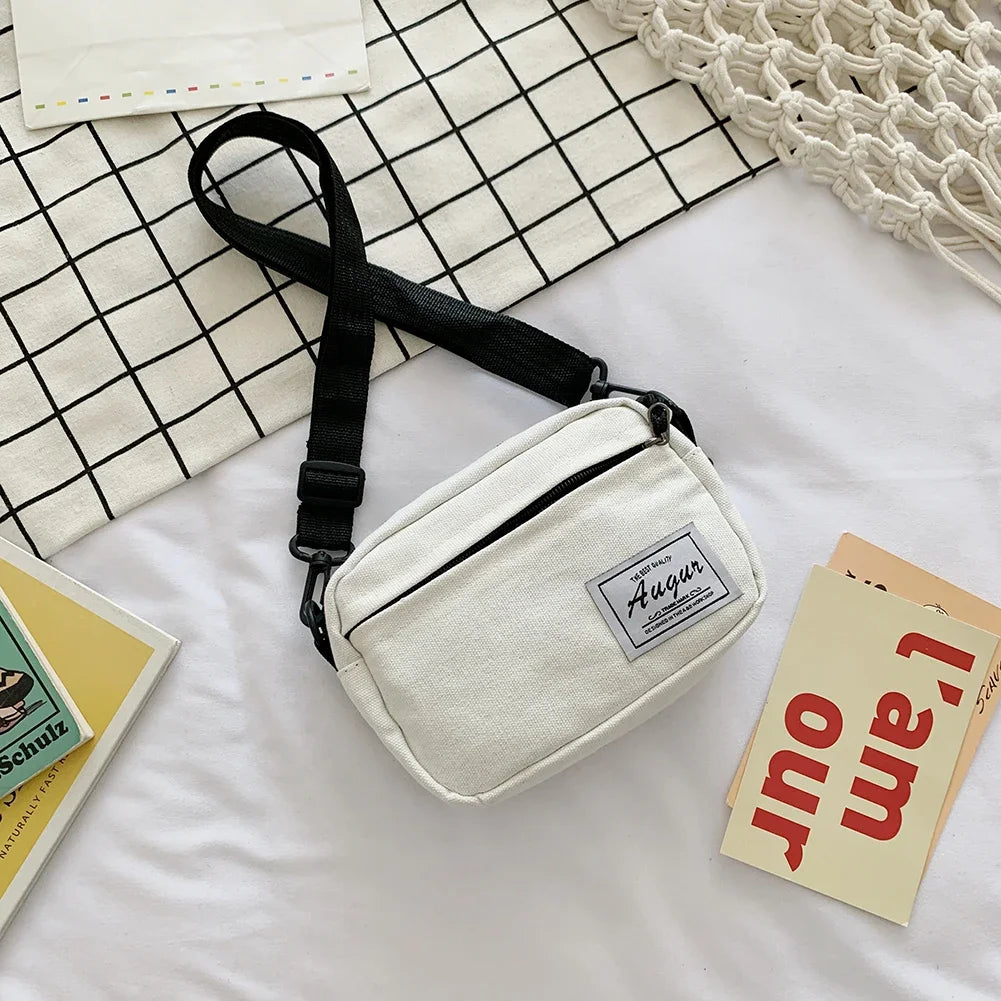 Fashion Women Canvas Patchwork Crossbody Shoulder Messenger Bag Casual Ladies Mini Handbags Purse Phone Bags Wallet Women'S Bag