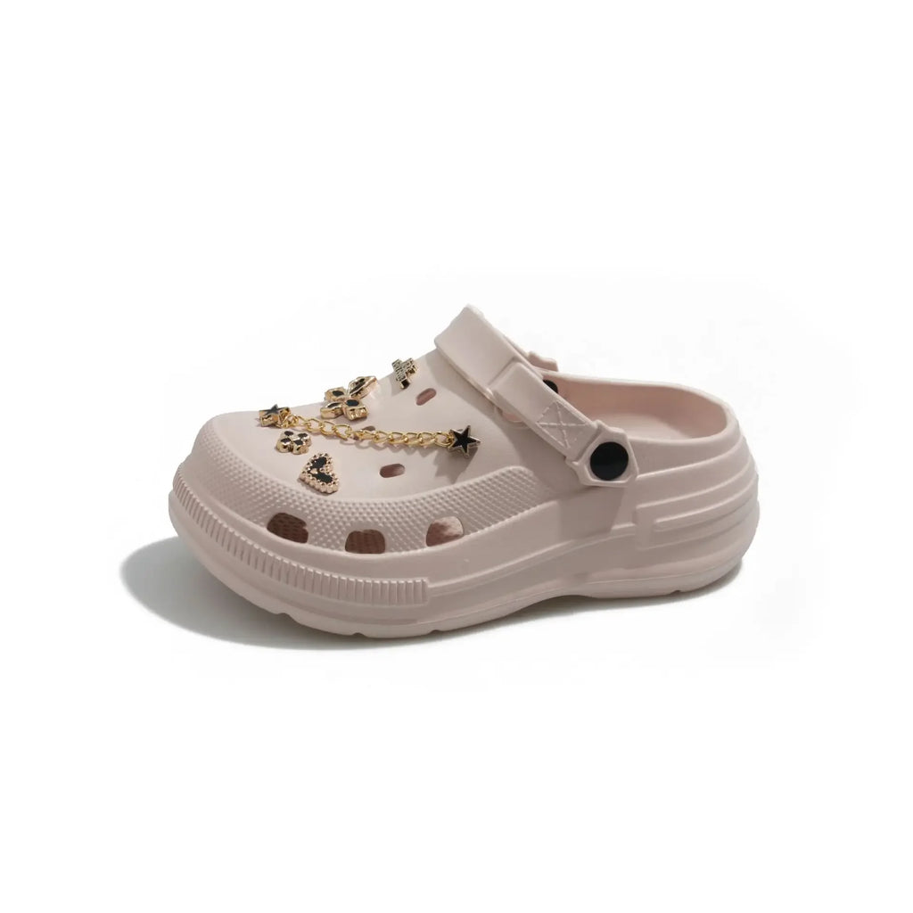 Women'S Summer 2025 New Anti-Slip Deodorant Outdoor Wear Thick Bottom EVA Comfortable Head Cover Sandals  Style Shoes