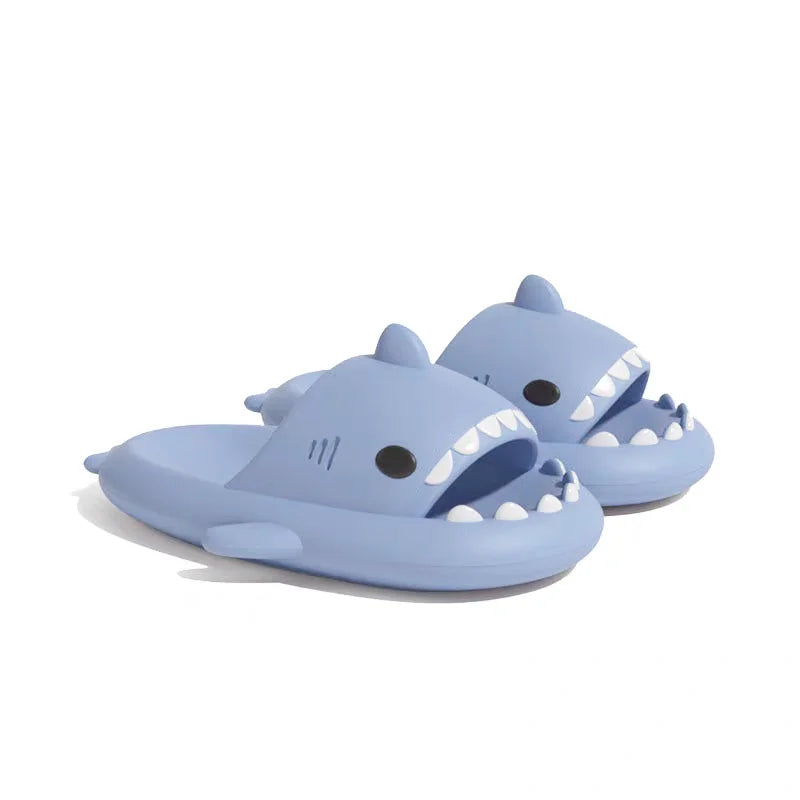 New Fashion Men Shark Slippers Outdoor Beach Non-Slip EVA Sandals Women Home Indoor Comfortable Slides Couples Lovely Flip Flops