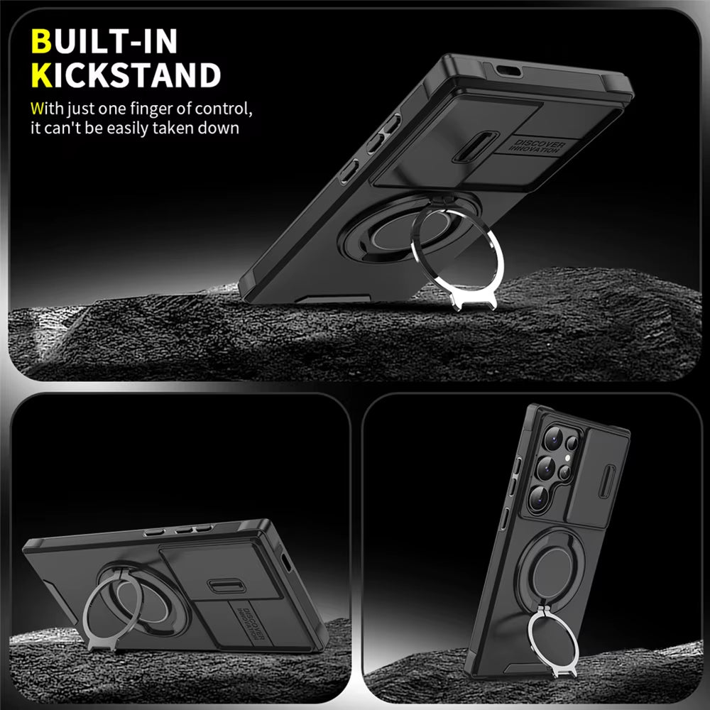 Samsung Galaxy Case with Sliding Camera Protection & Magnetic Stand – S26, S25, S24, S23 & More
