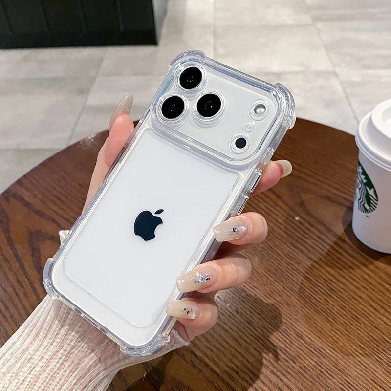 Clear Acrylic iPhone Case – Shockproof Bumper Cover for iPhone 17, 16, 15, 14, 13, 12 & 11 Pro Max
