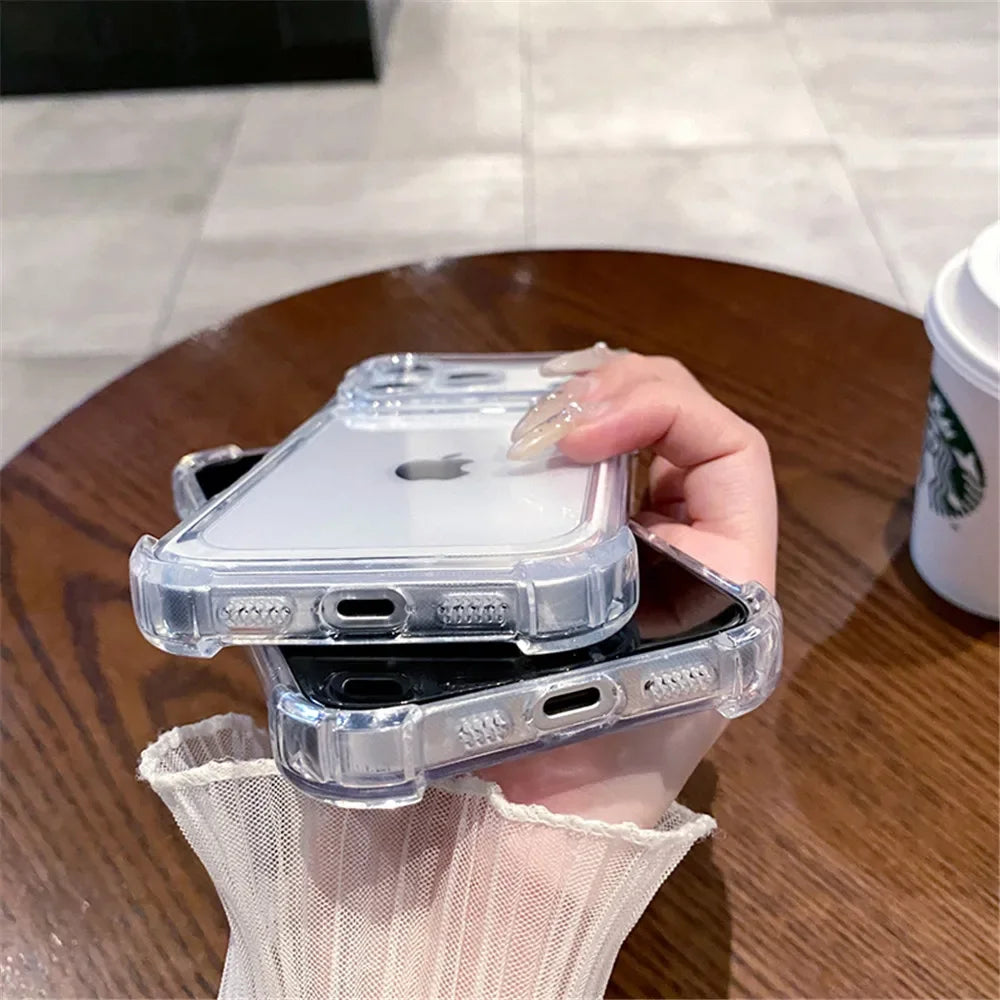 Clear Acrylic iPhone Case – Shockproof Bumper Cover for iPhone 17, 16, 15, 14, 13, 12 & 11 Pro Max