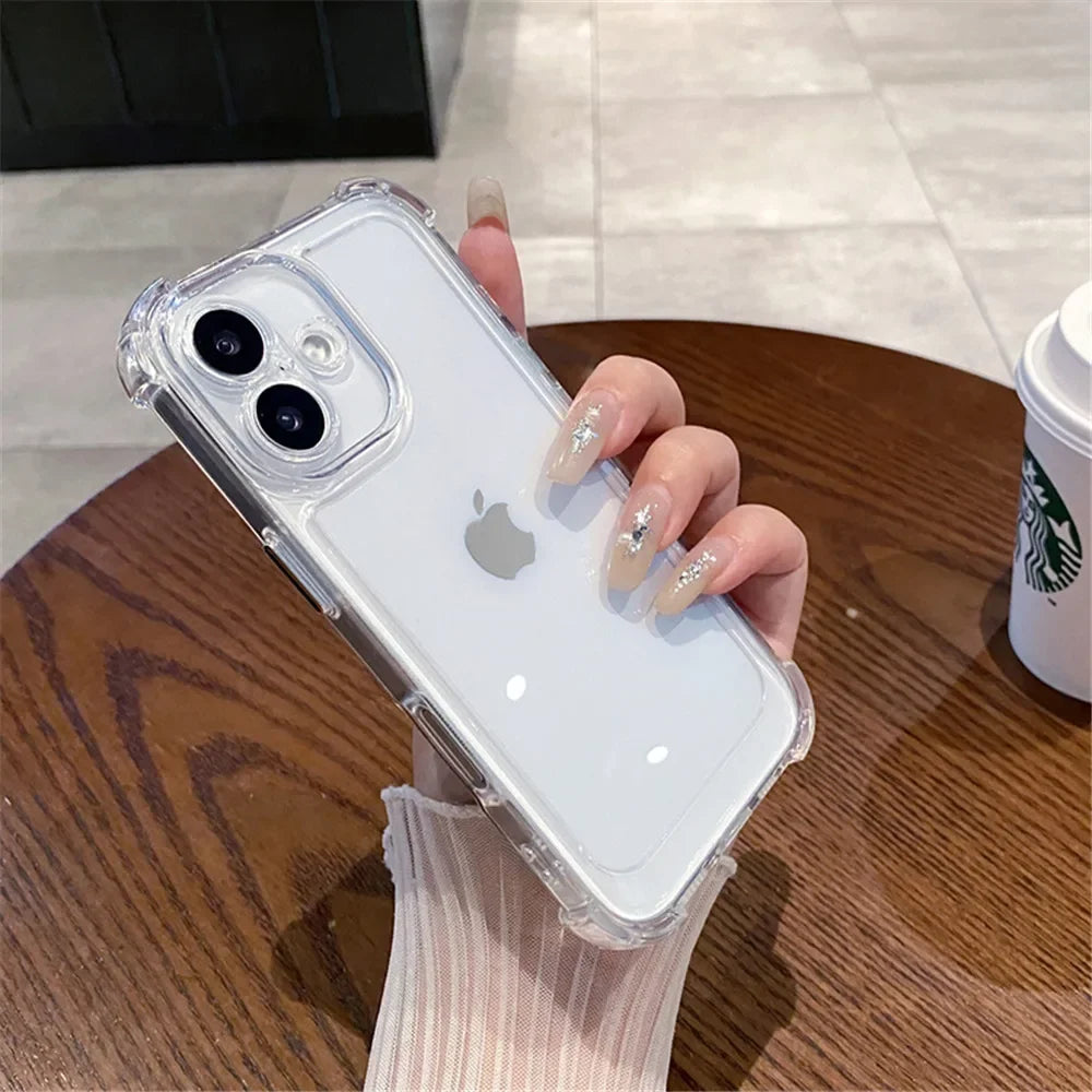 Clear Acrylic iPhone Case – Shockproof Bumper Cover for iPhone 17, 16, 15, 14, 13, 12 & 11 Pro Max