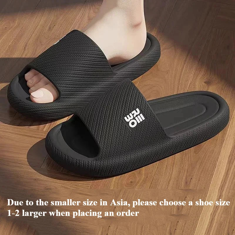 Summer Fashion Slippers Men Shoes Comfortable Slippers for Men Home Flat Sandals Flip Flops Couples Bathroom Indoor Slides